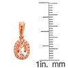 Image 2 : 0.73 ctw Morganite and Diamond Pendant - 10KT Rose Gold