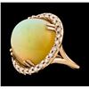 Image 1 : 20.70 ctw Opal and Diamond Ring - 14KT Rose Gold