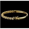 Image 2 : 1.57 ctw Diamond Bangle Bracelet - 14KT Yellow Gold