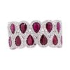 Image 2 : 3.55 ctw Ruby And Diamond Ring - 14KT White Gold