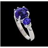 Image 4 : 2.59 ctw Tanzanite Ring - Platinum