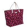 Image 1 : Gucci Red Pink Heart Canvas Leather Tote Bag