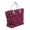 Image 3 : Gucci Red Pink Heart Canvas Leather Tote Bag