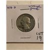 Image 1 : 1958 D Washington Silver Quarter Dollar Nice Early US Coin