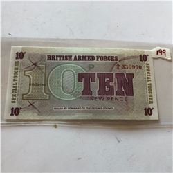 Rare UNC British Armed Forces 10 Pence 6th Series