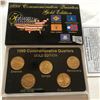 Image 1 : 1999 GOLD EDITION Mint Complete State Quarters Set DE PA NJ GA CT in Original Package