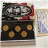 Image 1 : 2001 GOLD EDITION Mint Complete State Quarters Set NY NC RI VT KY in Original Package