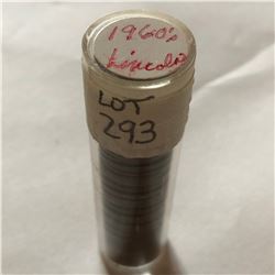 Roll of 50 Total Mixed Grades 1960s Lincoln Pennies