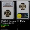 Image 1 : NGC 2009-d James K. Polk First Day Of Issue Presidential Dollar $1 Graded  GEM By NGC