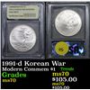 Image 1 : 1991-d Korean War Modern Commem Dollar $1 Graded GEM++ Perfection By USCG