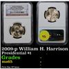 Image 1 : NGC 2009-p William H. Harrison First Day Of Issue Presidential Dollar $1 Graded  GEM By NGC