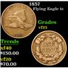 Image 1 : 1857 Flying Eagle Cent 1c Grades vf+