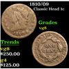 Image 1 : 1810/09 Classic Head Large Cent 1c Grades vg, very good