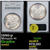 Image 1 : ANACS 1886-p Morgan Dollar $1 Graded Select Unc By ANACS