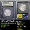 Image 1 : 1982-d Washington Modern Commem Half Dollar 50c Graded GEM++ Perfection By USCG