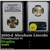 Image 1 : NGC 2010-d Abraham Lincoln First Day Of Issue Presidential Dollar $1 Graded  GEM By NGC