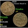 Image 1 : 1810 Classic Head Large Cent 1c Grades g, good