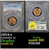 Image 1 : PCGS 1954-s Lincoln Cent 1c Graded  GEM+ RD By PCGS