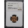 Image 2 : NGC 1960-p Large Date Lincoln Cent 1c Graded  GEM RD By NGC