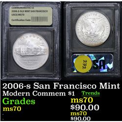 2006-s San Francisco Mint Modern Commem Dollar $1 Graded GEM++ Perfection By USCG