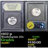 Image 1 : 1957-p Washington Quarter 25c Graded GEM++ Unc By USCG