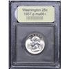 Image 2 : 1957-p Washington Quarter 25c Graded GEM++ Unc By USCG