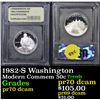 Image 1 : 1982-S Washington Modern Commem Half Dollar 50c Graded GEM++ Proof Deep Cameo By USCG