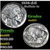 Image 1 : 1938-d/d Buffalo Nickel 5c Grades GEM+ Unc