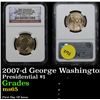 Image 1 : NGC 2007-d George Washington First Day Of Issue Presidential Dollar $1 Graded  GEM By NGC