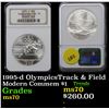 Image 1 : NGC 1995-d OlympicsTrack & Field Modern Commem Dollar $1 Graded GEM++ Perfection By NGC