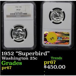 NGC 1952  Superbird  Washington Quarter 25c Graded GEM++ Proof By NGC