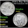 Image 1 : 1936-s Bay Bridge Old Commem Half Dollar 50c Grades Choice Unc