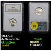 Image 1 : NGC 1945-s Jefferson Nickel 5c Graded GEM+ By NGC