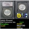 Image 1 : ***Auction Highlight*** 1922 Grant Old Commem Half Dollar 50c Graded GEM Unc By USCG (fc)