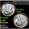 Image 1 : 1936 Cleveland Old Commem Half Dollar 50c Grades Choice+ Unc