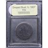 Image 2 : 1807 Draped Bust Large Cent 1c Graded f+ By USCG