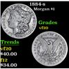 Image 1 : 1884-s Morgan Dollar $1 Grades vf, very fine