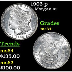 1903-p Morgan Dollar $1 Grades Choice Unc