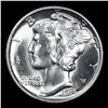 Image 2 : 1936-d Mercury Dime 10c Grades Choice Unc+ FSB