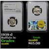 Image 1 : NGC 1938-d Buffalo Nickel 5c Graded GEM+ By NGC