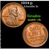 Image 1 : 1934-p Lincoln Cent 1c Grades Select Unc BN