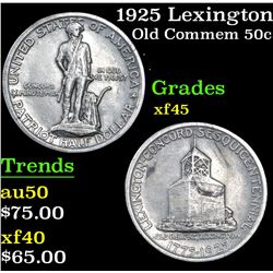 1925 Lexington Old Commem Half Dollar 50c Grades xf+