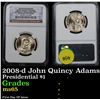 Image 1 : NGC 2008-d John Quincy Adams First Day Of Issue Presidential Dollar $1 Graded  GEM By NGC