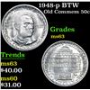Image 1 : 1948-p BTW Old Commem Half Dollar 50c Grades Select Unc