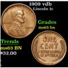 Image 1 : 1909 vdb Lincoln Cent 1c Grades Choice AU