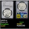 Image 1 : NGC 1925-s Peace Dollar $1 Graded Select Unc By NGC