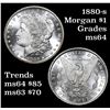 Image 1 : 1880-s Morgan Dollar $1 Grades Choice Unc