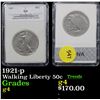 Image 1 : 1921-p Walking Liberty Half Dollar 50c Graded Select Unc By VNGC