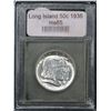 Image 2 : 1936 Long Island Old Commem Half Dollar 50c Graded GEM Unc By USCG