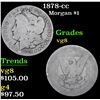 Image 1 : 1878-cc Morgan Dollar $1 Grades vg, very good